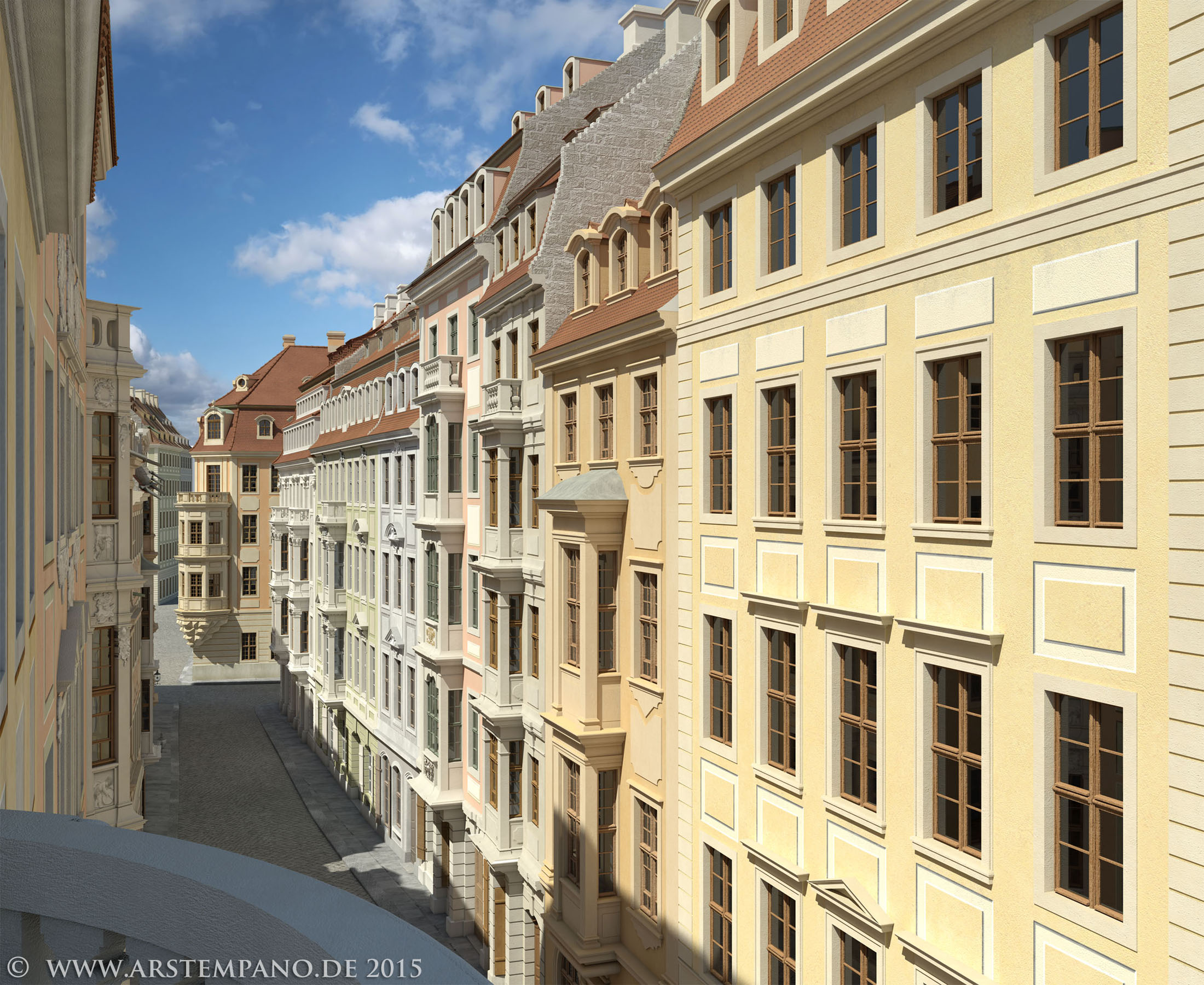 Dresden, Frauenstraße um 1800