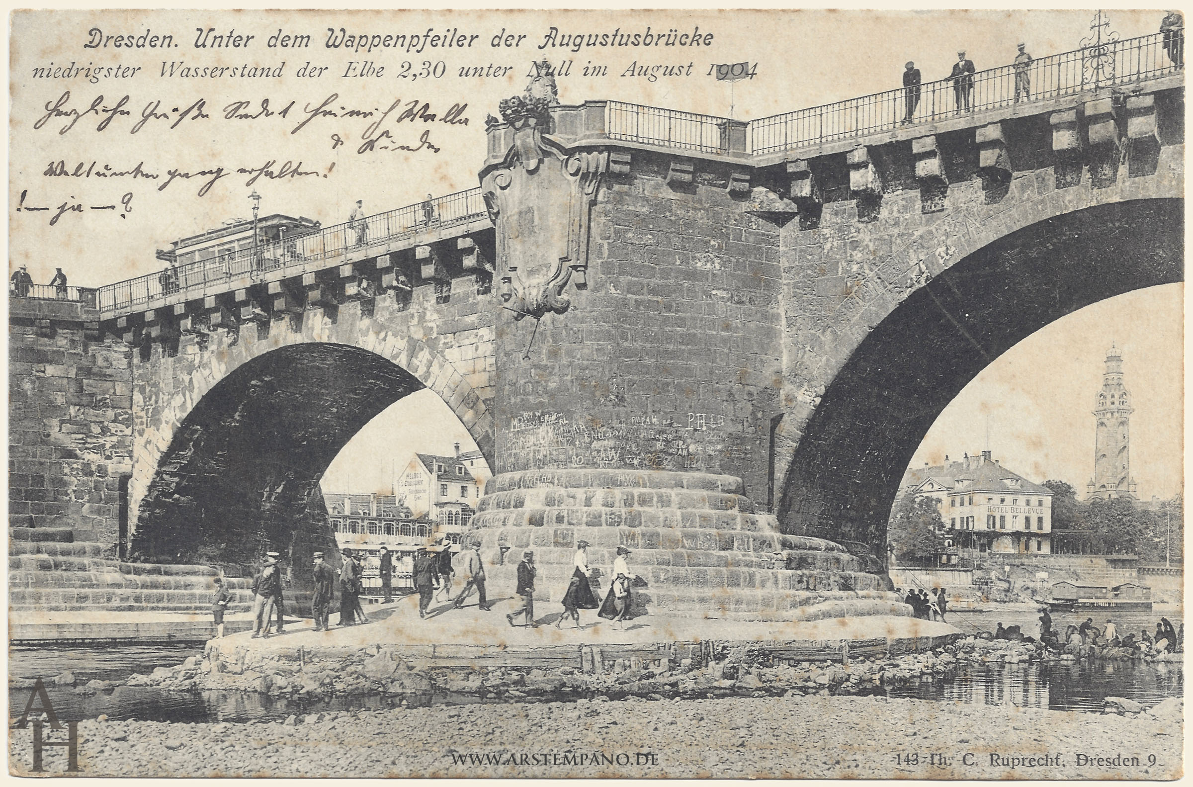 Augustusbrücke Dresden, 1904