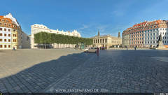 Blick von der Landhausstraße auf den Neumarkt Dresden