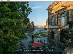 Blick von den Galerien zum Theaterplatz