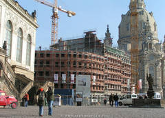 Bau des Quartieres an der Frauenkirche 2005