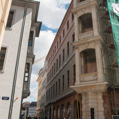 Das Quartier am Jüdenhof in Dresden im August 2016 in der Sporergasse