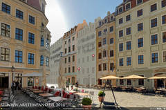 Dresden, Blick östlich der Frauenkirche zur Rampischen Straße