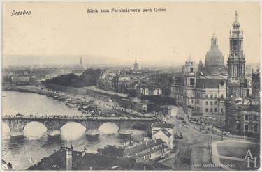 Brühlsche Terrasse vom Turm des Heizkraftwerkes, 1906 / Archiv Arstempano