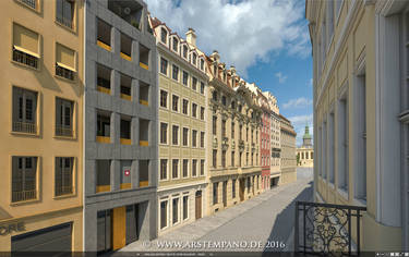 Blick vom Balkon des Palais Hoym zum Neuamarkt