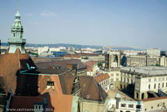 Blick vom Hausmannsturm zur Frauenkirche Dresden, 1995