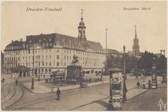 Dresden, Neustädter Markt mit Hauptstraße