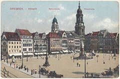 Dresdner Altmarkt um 1900, nachcoloriert