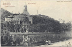 Brühlsche Terrasse Dresden mit Belvedere vor 1945