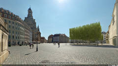 Blick vom Johanneum auf den Neumarkt Dresden