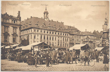 Altstädter Rathaus am Dresdner Altmarkt vor 1913