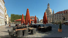 Blick von der Kleinen Kirchgasse auf den Neumarkt Dresden