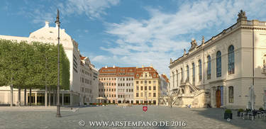 Neumarkt Dresden, Blick zum künftigen Jüdenhof