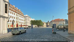 Blick aus der Moritzstraße auf den Neumarkt Dresden